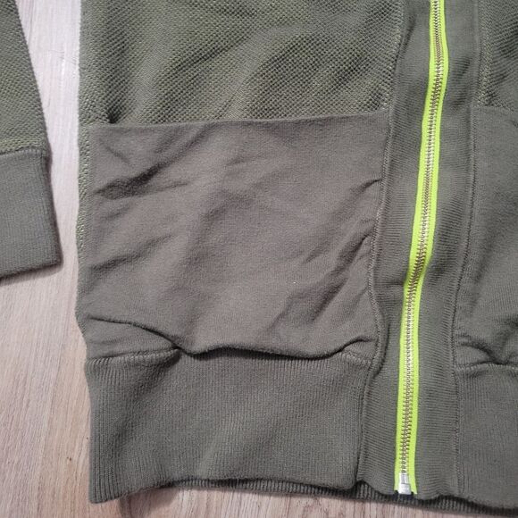 Lululemon Post Savasana Reversible Jacket sweater full zip lime green size 10 - Picture 9 of 10